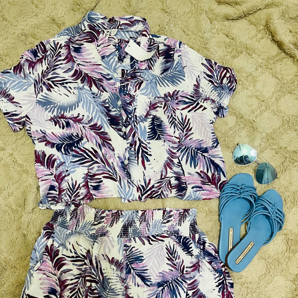 Co-ord Set Tropical Print NWT